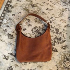 Handmade leather hobo bag